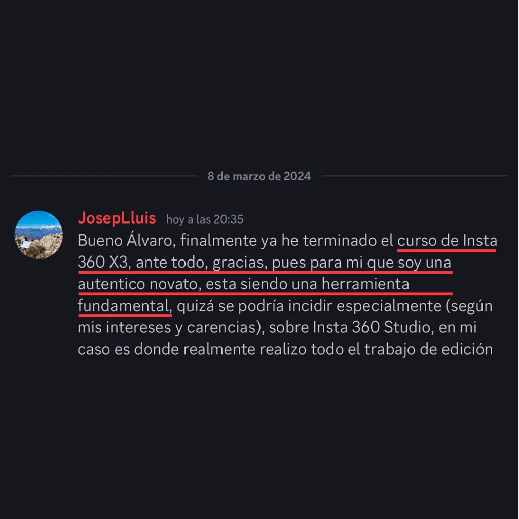 Valoración de alumno
