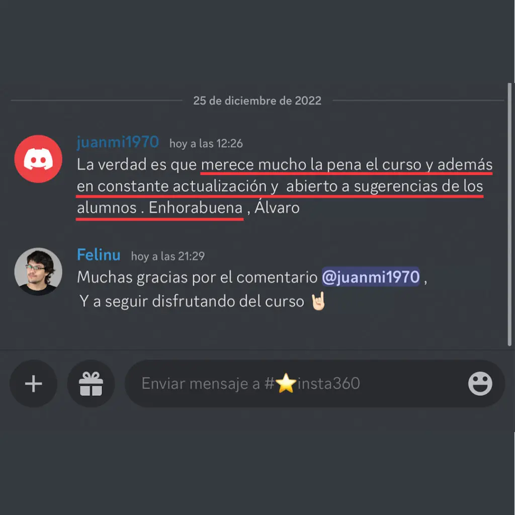 Valoración de alumno