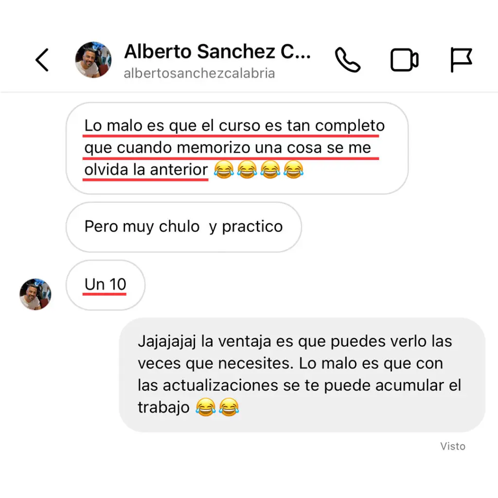 Valoración de alumno